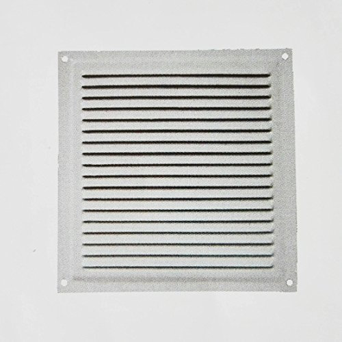REJILLA VENTILACIÓN PLANA (PACK 4 UNIDADES) (15 x 15 cm, ALUMINIO BLANCO)