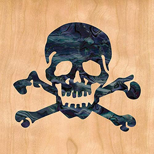Inlaystickers für Gitarren & Bass - Skull - Schwarze Perle, B-136SK-BP