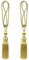 Andux 1 Paar Draperie Raffhalter Vorhang Home Fenster Behandlungen Decor CLGQ-02 (Golden)