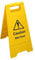 Caution Wet Floor - Cartello giallo su entrambi i lati