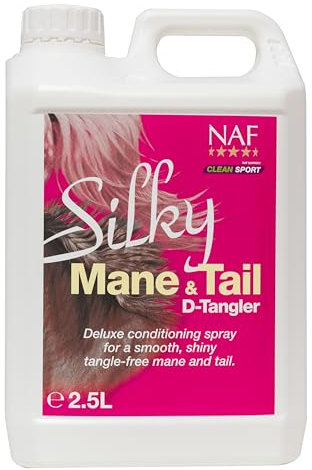 NAF Silky Mane & Tail 2.5L – Leave-In Conditioning Spray for Horses – Instantly Detangles, Softens & Shines – Non-Greasy, Dust-Repellent Finish