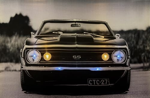 Samarkand - Lights LED-Bild mit Beleuchtung LED- Bilder Leinwandbild 65 x 45 cm Leuchtbild US CAR/MUSCLE CAR/OLDTIMER