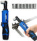 Elektrische Ratschenschlüssel Set - 12V Akku Ratsche 3/8 Zoll Power Ratchet Tool Kit mit Variabler Geschwindigkeitsauslöser und LED-Licht, 7 Steckdosen