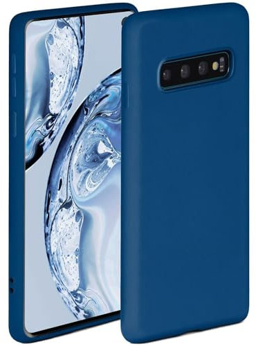ONEFLOW Soft Case für Samsung Galaxy S10 Hülle aus Silikon mit Kameraschutz, Silikonhülle mit erhöhtem Schutz fürs Display, Backcover Schutzhülle, weiche Handyhülle, Blau
