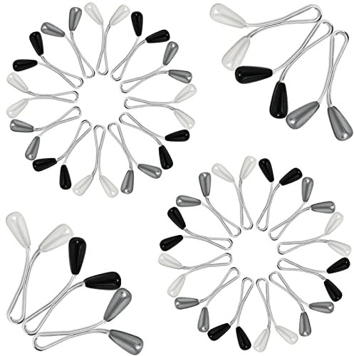 24pcs Épingle pour Hijab Musulman, Broche Hijab Perle Épingles d’écharpe - Noir, Ivoire, Gris Sécurité Clips de Châle, Cardigan Châle Clips écharpe Boucle Pinces Châle