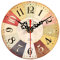 Haofy Extra Kleine Wanduhr 4,5 Zoll Wanduhr, 12 cm Vintage-Stil Hängende Uhr Wanddekoration, Künstlerisch Kreativer Europäischer Stil Rund Antik Home Office Wohnzimmer Ziffer Wanduhr Dekoration,(#2)