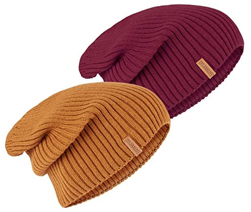 riverso Herren Slouch Beanie RIVSimon Mütze Outdoormütze Strickmütze Wintermütze Basic Einfarbig Frühling Herbst Winter 100% Acryl Einheitsgröße, Größe:One Size, Farbe:Farbmix 10