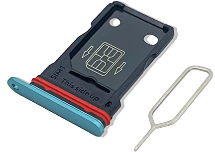 Eonpam Original DUAL SIM Card Slot Tray Holder Replacement for (Oneplus 8T) Incl SIM Pin (Green)
