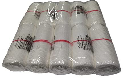 10 Vendas TEXPOL de Gasa Orillada para Primeros Auxilios (10 m de largo x 10 cm de ancho)