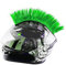 Altsuceser Helme Mohawk Perücke, Selbstklebende Mohawk Motorradhelme, Mohawk Synthetische Perücken für Fahrrad Ski Snowboard Helme, Wiederverwendbares Design Hellgrün