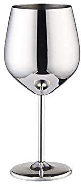 delibett - Juego de 2 copas de vino tinto o , de acero inoxidable, aptas para lavavajillas, 500 ml A/a