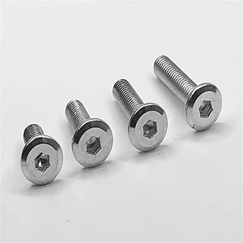 LEBEE Zixinz-Viti a brugola 20pcs M6/M8 Vite di mobili esagonali a Testa Rotonda Piatta Grandi Piatti Teste del Tappo del Tappo bullone Flangia 10-90 mm, Resistenza alla corrosione (Size : M8x50)