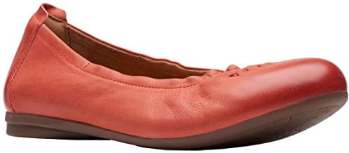 Clarks Women's Rena Hop Ballet Flat, Grenadine Leather, 41 EU