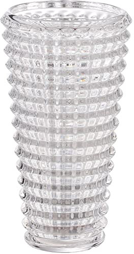 MCMCNCUIU Große Kristallvase für Blumen, klare Glaszylindervase, große klare Vase, moderne dekorative Vase für Wohnzimmer, Schlafzimmer, Küche, Esstisch, Kaminsims, Hochzeit, robuste 22,9 cm