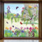 ORIGACH 9 Bögen Blume Frühlings Fensteraufkleber – Doppelseitige Iris Blumen Fensteraufkleber – Anti-Kollisions Blumenaufkleber für Glastüren – Zuhause, Küche, Kühlschrank, Heimwerkerbedarf