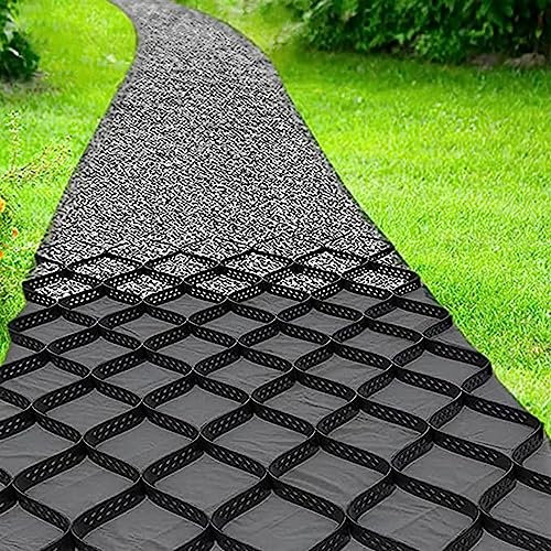 RENLXFI Kiesgitter Kiesmatten Bodenwabe Geogrid Bodenstabilisator 2 Zoll, Kies-Gitter für Gehweg Terrassen Schuppen Hänge Einfahrten und Parkplätze, 1800 LBS pro Sq Ft Stärke (Size : 6x9 m/20x30 ft)