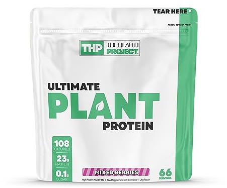 The Health Project - Ultimate Plant Protein with Digezyme | Vegan-Friendly, Muscle Recovery & Ehanced Digestion Support | SOYA-Free & Dairy Alternative | 66 Servings /2kg (Mixed Berries)