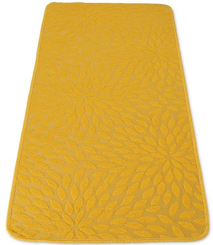 Casatessile Ariel -Tappeto Cucina Made in Italy, Antiscivolo, Lavabile - Passatoia Cucina - Larghezza 50 cm, Lunghezza 120 cm - Giallo Oro