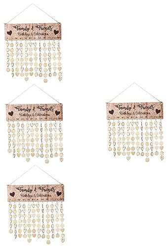Ciieeo 4 Sätze Kalender Mitarbeiter Der Mitarbeitergeschenk Strumpffüller Hausgeschenke Geburtstags-erinnerungstafel-schilder Mitarbeiter Des Monats Herzförmig Holz Hölzerne Plakette