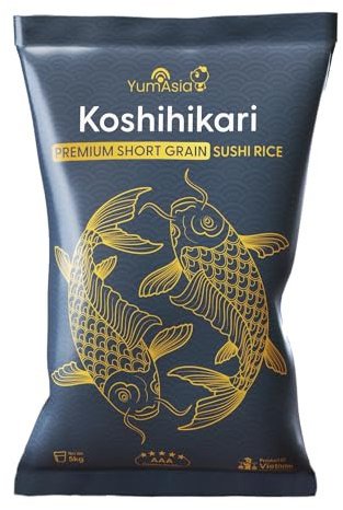 Yum Asia Koshihikari White Short Grain Sushi Rice 5kg