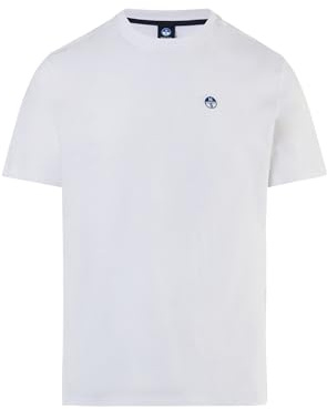 NORTH SAILS T-Shirt für Herren aus Bio-Baumwolle mit Logopatch, Weiß, XL