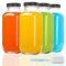 YBCPACK Smoothie Flaschen Glas 500ml, 4 Stück Wiederverwendbare Glasflaschen zum Befüllen, Leere Saftflaschen mit Deckel für Saft, Milch, Eistee und Smoothie to go