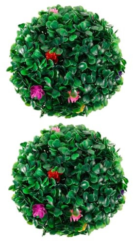 Ciieeo 2st Grasball Blumenball Anlage Künstliche Formschnittkugel Simulation Grasball Lebendige Formschnittkugel Deckenpflanzenkugeln Topiary-Ball Plastik Kugelförmig Falsches Moos