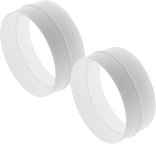 Repa Market 6 Inch / 150 mm Pack of 2 Plastic Duct Pipe Connectors - Round Male Fit Flexible Ducting Extension - Hose Work - Dryer Vent Extension - Inline Air and Water Flow Extraction Pipe Lines