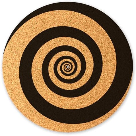 Next Ferry - Slipmat - Kork Spirale - Plattenspieler Matte aus Kork - Slipmats für Dj's - Plattentellerauflage für alle Plattenspieler Turntables