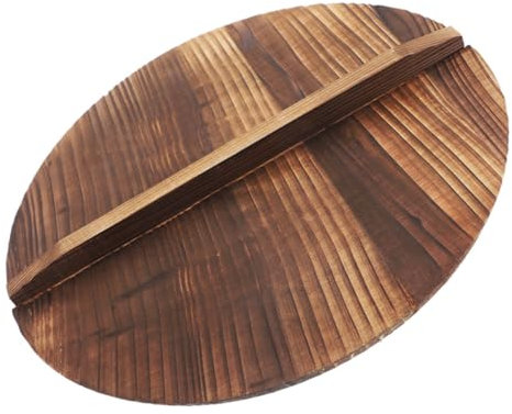 GREENADSCAPE Couvercle Bois Pour Wok Anti-débordement Pour Cuisson Vapeur Et Sauté Pratique Et Léger Accessoire De Cuisine Rétro Pour Poêle Et Marmite