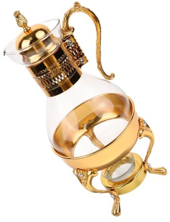 FUNOMOCYA Vintage Kettle Turkish Coffee Pot Glass Teapot for Person Arabic Serving