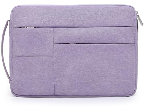 HYZUO 15-16 Pollici Borsa per Laptop per MacBook Pro 16 M4/M3/M2/M1 2025-2019, 15 Surface Book, Custodia Protettiva per 15 15,6 Dell HP Lenovo ThinkBook Asus Acer Samsung Huawei, Viola Lilla