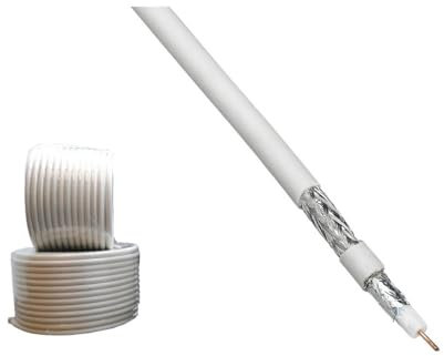 Monkey Ladder Cable coaxial 75 ohmios, 100 metros, ideal para transmisión de señales de audio y video en instalaciones profesionales y domésticas.