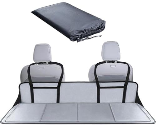 UJNVDXZE Auto-Rücksitz-Verlängerungs-Matratze für Tesla Model S 2012-2015,Rücksitz-Verlängerungs-Matratze Kompakte Matratze Rücksitz Camping-Matratze,Grey