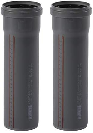 Ostendorf 174010 HTsafe HT-Rohr mit Muffe DN 90 mm 250 mm, grau (Packung mit 2)