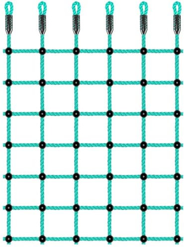 BeneLabel Climbing Cargo Net, Climbing Frame Net Kids Webbing Net Rope Ladder for Outdoor Playset, Kids Swing, Playground, Treehouse Obstacle Course Training Accessories, 196 x 125cm