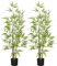 HOMCOM Lot de 2 Plantes artificielles Bambou Arbre Artificiel Hauteur 120 cm avec Pot, décoration Interieur, très réaliste