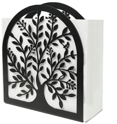Napkin Holder, Heavy Duty Metal Bookends Black Napkins Holders for Tables Freestanding Napkin Holder for Kitchen and Table Modern Napkins Holders for Home Picnic Party