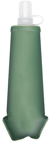 WORUIB 1 Pcs Soft Flask 500ml, Soft Water Bottle, Foldable, Running Soft Water Bottle, Suitable For Running, Marathon, Hiking, Sports (Army Green,500ml)