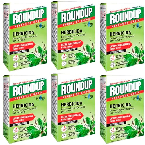 Suinga Herbicida Total ROUNDUP profesional 1,5 litros| Control seguro de malas hierbas, solución potente para jardines, huertos y exteriores | Elimina hasta 70 especies de hierbas y musgo
