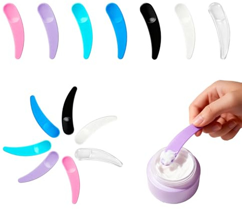 Kosmetikspatel 35Stk Spatel Kosmetik Cremespatel Makeup Spatula 7 Farben | Kosmetikspatel für Creme & Kosmetik Spatel, inkl. Masken Pinsel, hygienisch wiederverwendbar