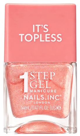 Nails.INC It's Topless Millie Peach Iridescent Gel-Like Nail Polish