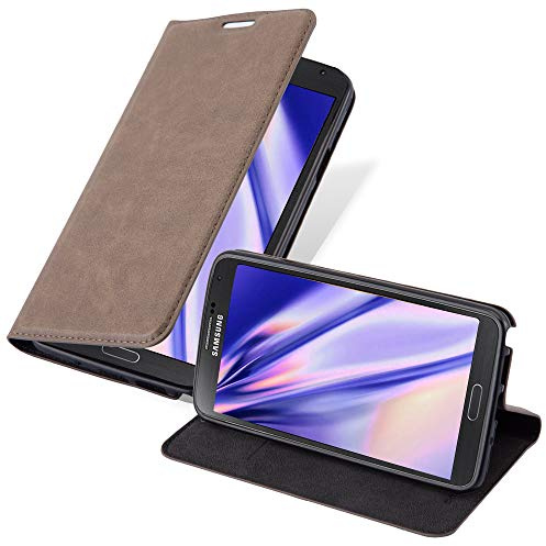Cadorabo Hülle kompatibel mit Samsung Galaxy Note 3 NEO aus Premium Kunst Leder Flip Klappbare Stoßfeste Magnetische [Standfunktion] [Kartenfächern] Cover Hülle für Galaxy Note 3 NEO Tasche in Braun