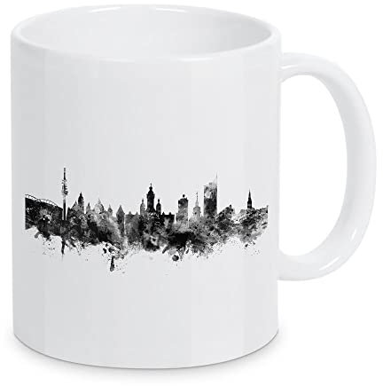 artboxONE Tasse Leipzig Germany Skyline 2 von Michael Tompsett - Kaffeetasse Städte