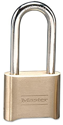 Resettable Combination Padlock, Brass, 2 inch Wide, Brass Color, 6/Box