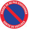 Autocollant Stickers Interdit de stationner Diamètre 8x8cm