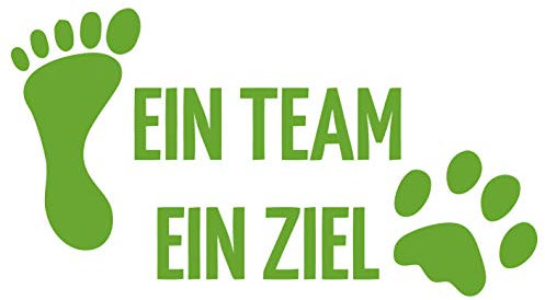 kleb-Drauf | 1 EIN Team EIN Ziel | Hellgrün - matt | Autoaufkleber Autosticker Decal Aufkleber Sticker | Auto Car Motorrad Fahrrad Roller Bike | Deko Tuning Stickerbomb Styling Wrapping