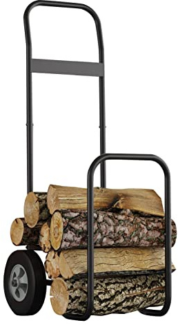 Fire Beauty Brennholz Log Cart Carrier, Outdoor und Indoor Holz Rack Storage Mover, Rolling Dolly Hauler