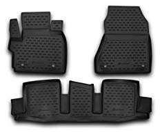 Element Passgenaue Premium 3D Gummimatten Fussmatten passend für Toyota iQ, 2008-2011, 3 TLG, Schwarz
