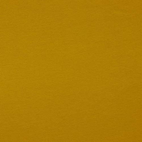 Hans-Textil-Shop Stoff Meterware Uni Jersey - 1 Meter, Schadstoffgeprüft, Jerseystoff, Deko, Kleidung, Shirts, Röcke, Leggings (Senf)